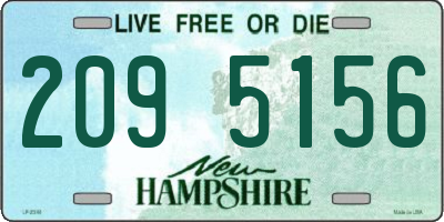 NH license plate 2095156