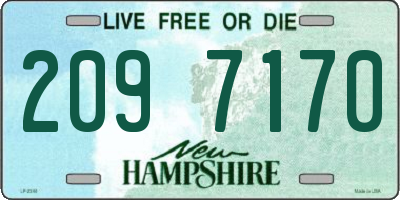 NH license plate 2097170