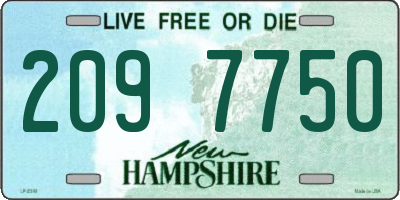 NH license plate 2097750