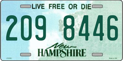 NH license plate 2098446