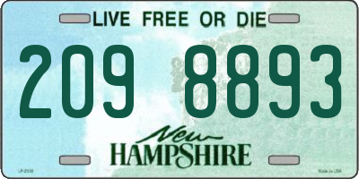 NH license plate 2098893