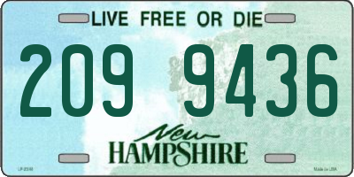 NH license plate 2099436