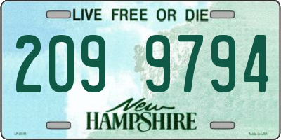 NH license plate 2099794
