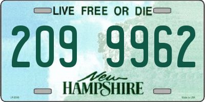 NH license plate 2099962