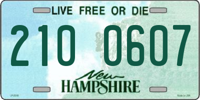 NH license plate 2100607