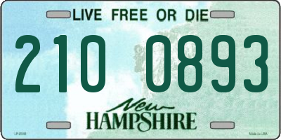 NH license plate 2100893