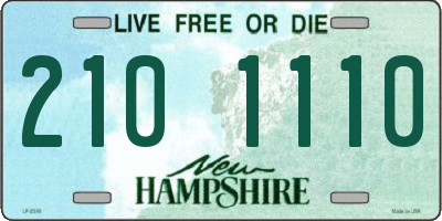 NH license plate 2101110