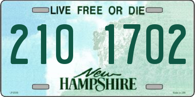 NH license plate 2101702