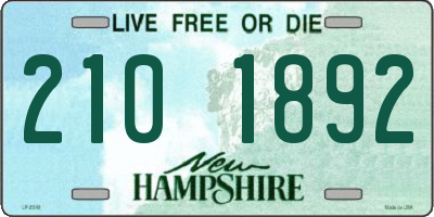 NH license plate 2101892