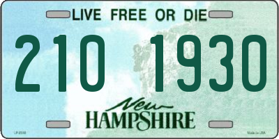 NH license plate 2101930