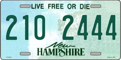 NH license plate 2102444