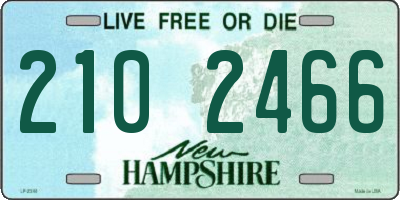 NH license plate 2102466