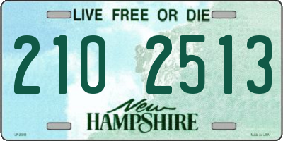 NH license plate 2102513