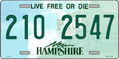 NH license plate 2102547