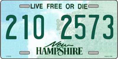 NH license plate 2102573