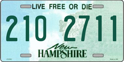 NH license plate 2102711