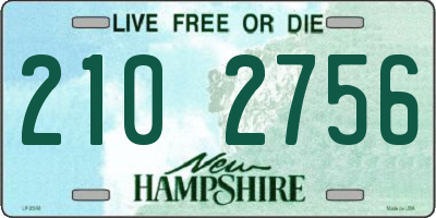NH license plate 2102756