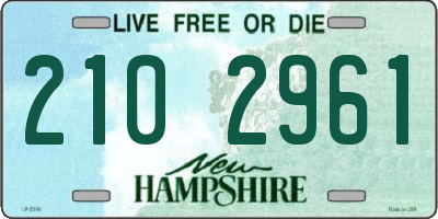 NH license plate 2102961