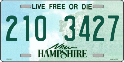 NH license plate 2103427