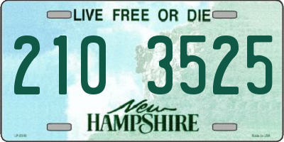 NH license plate 2103525