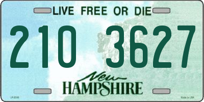 NH license plate 2103627