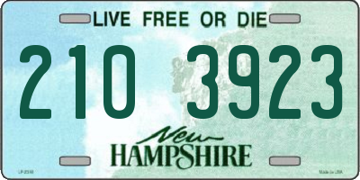NH license plate 2103923