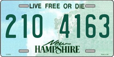 NH license plate 2104163
