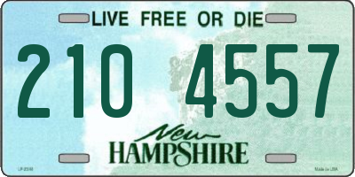 NH license plate 2104557