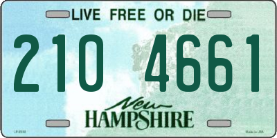 NH license plate 2104661