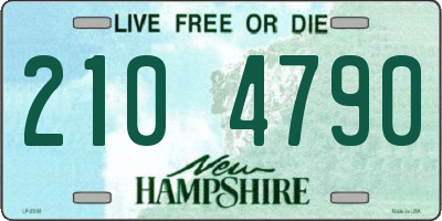 NH license plate 2104790