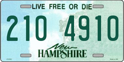 NH license plate 2104910