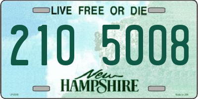 NH license plate 2105008