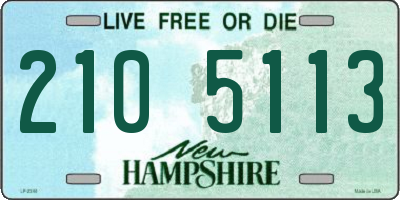 NH license plate 2105113
