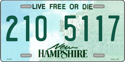 NH license plate 2105117