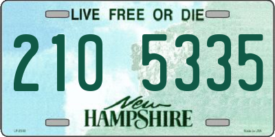 NH license plate 2105335
