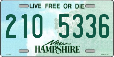 NH license plate 2105336