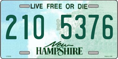 NH license plate 2105376