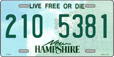NH license plate 2105381
