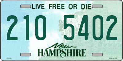 NH license plate 2105402