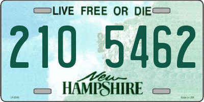 NH license plate 2105462