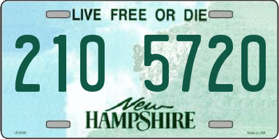 NH license plate 2105720