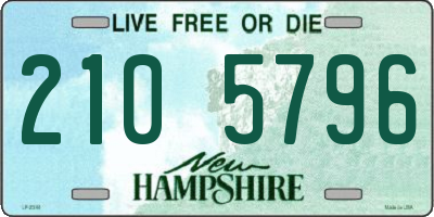 NH license plate 2105796