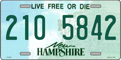 NH license plate 2105842