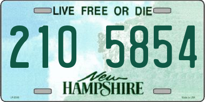 NH license plate 2105854