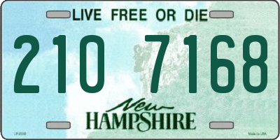 NH license plate 2107168