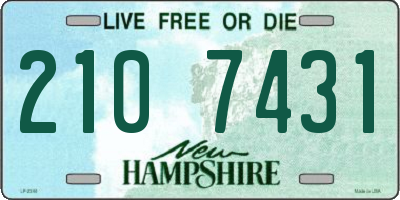 NH license plate 2107431