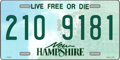 NH license plate 2109181
