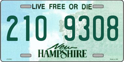 NH license plate 2109308
