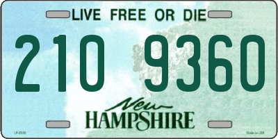 NH license plate 2109360