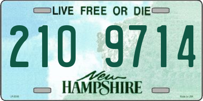 NH license plate 2109714